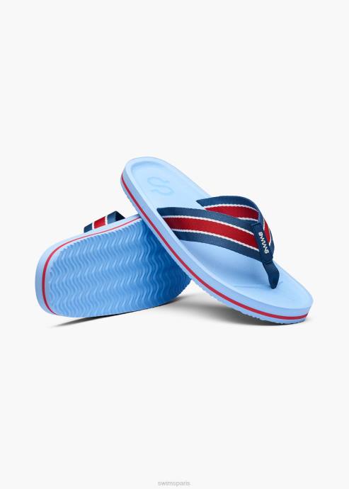 chaussure 64RP95 pulvérisation bleue capri flip SWIMS