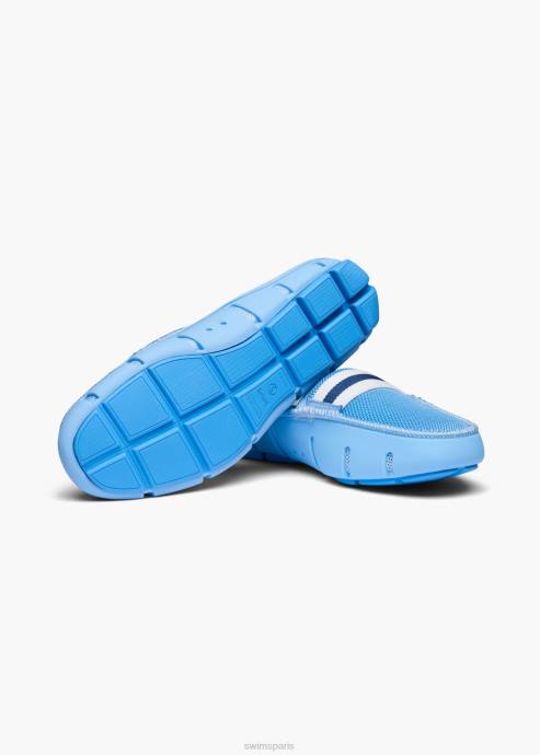 chaussure 64RP347 pulvérisation bleue mocassin à glissière SWIMS