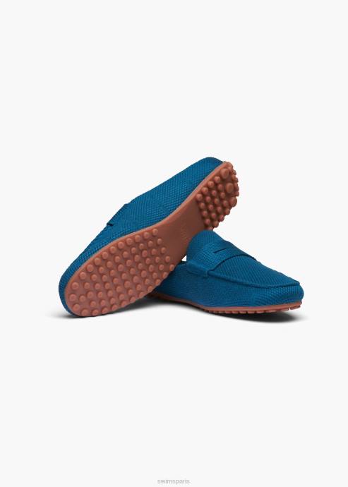 chaussure 64RP1 bleu fjord pilote de tricot coulissant lux SWIMS