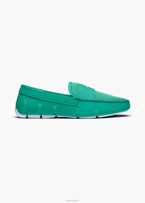 chaussure 64RP25 herbe verte mocassin SWIMS