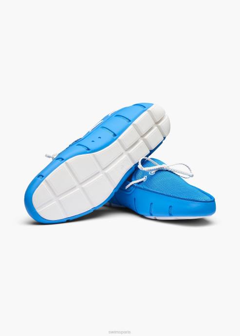 chaussure 64RP29 ciels bleus mocassin en dentelle tressée SWIMS