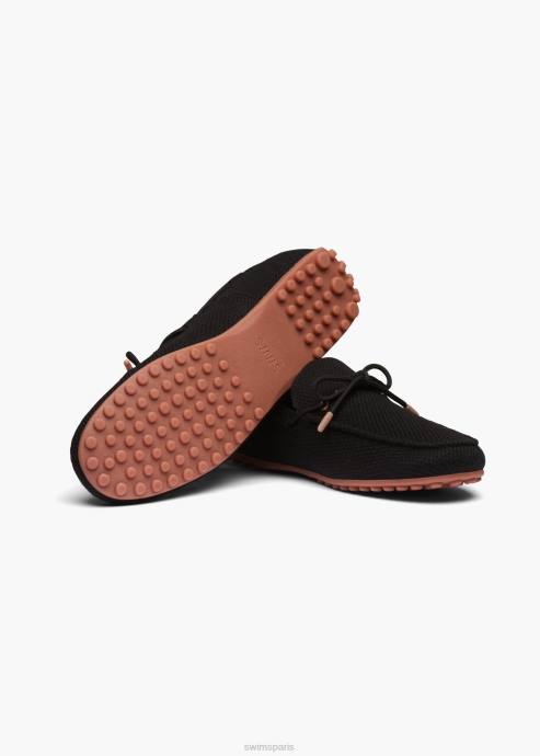 chaussure 64RP2 noir pilote en tricot de dentelle tressée SWIMS