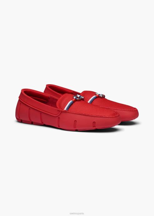 chaussure 64RP51 rouge mocassin Riva SWIMS