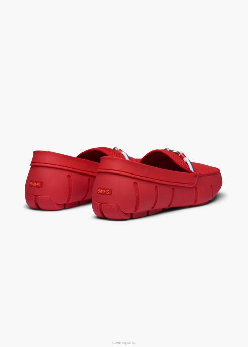 chaussure 64RP51 rouge mocassin Riva SWIMS