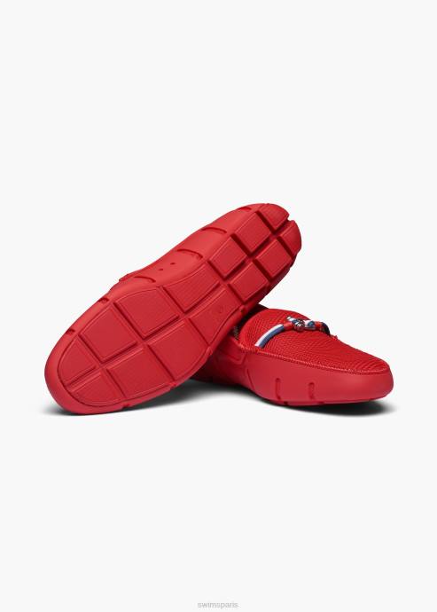chaussure 64RP51 rouge mocassin Riva SWIMS