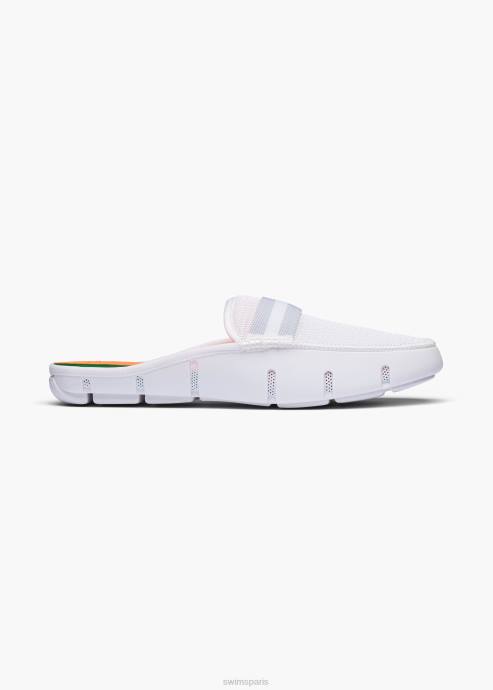 chaussure 64RP54 blanc mocassin à glissière SWIMS