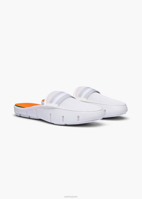 chaussure 64RP54 blanc mocassin à glissière SWIMS