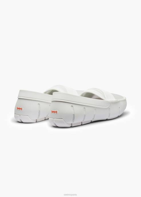 chaussure 64RP57 blanc mocassin SWIMS
