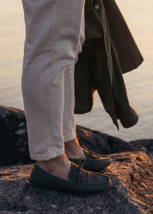 chaussure 64RP58 noir pilote tissé SWIMS