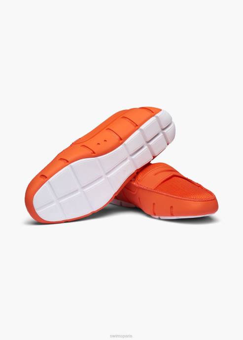chaussure 64RP8 orange mocassin SWIMS