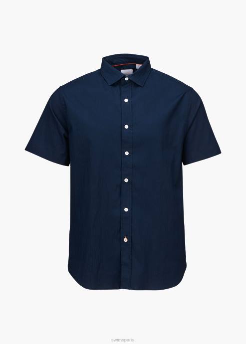 vêtements 64RP227 marine chemise en seersucker palerme SWIMS