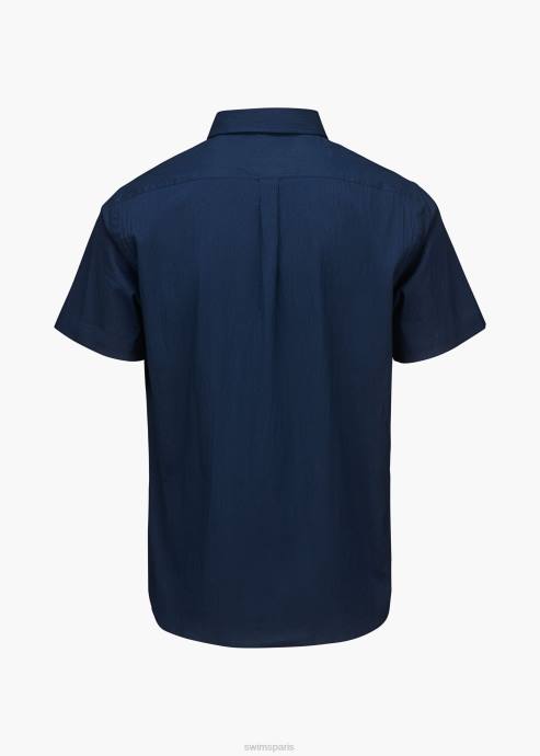 vêtements 64RP227 marine chemise en seersucker palerme SWIMS