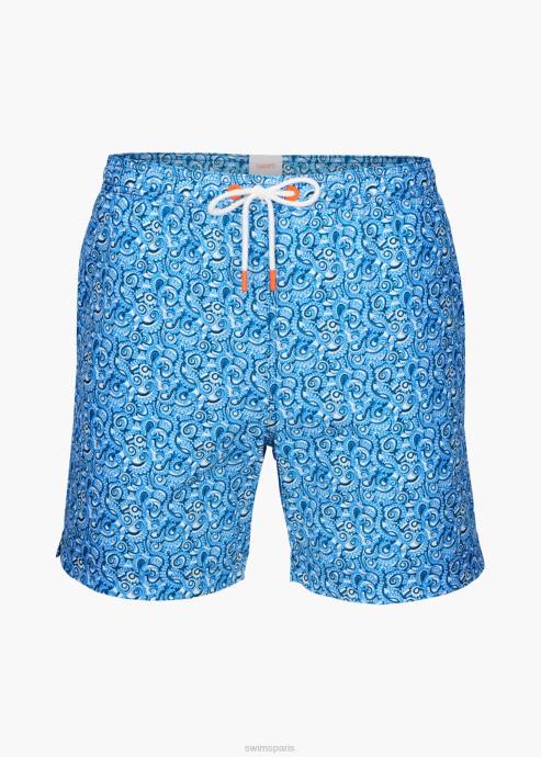 vêtements 64RP280 enseigne polpo bleu short de bain sol 6" SWIMS