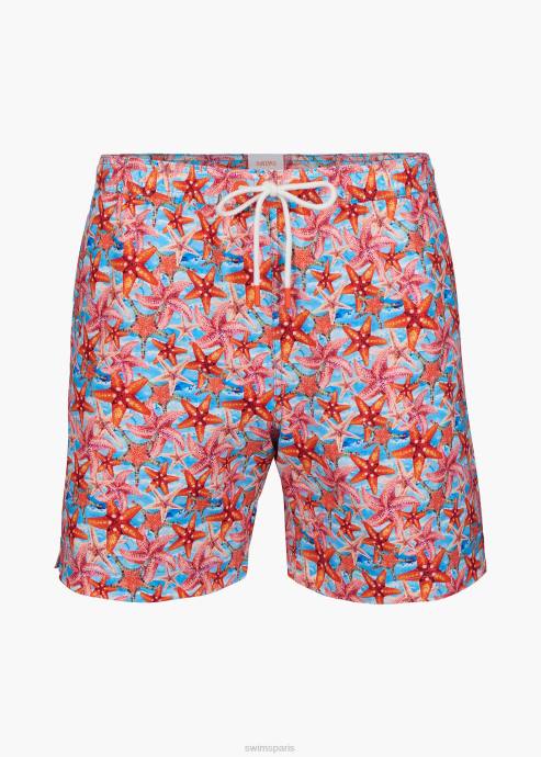 vêtements 64RP281 étoile de mer orange sotogrande short de bain 6" SWIMS