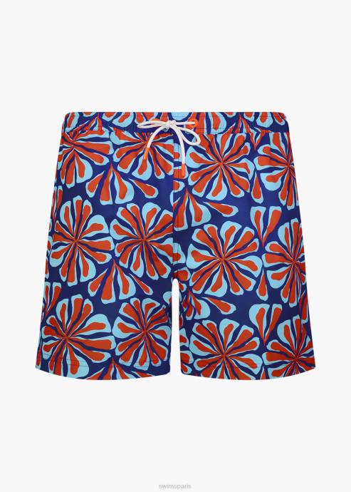 vêtements 64RP286 saphir floral short de bain onda 6" SWIMS