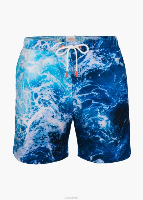vêtements 64RP290 enseigne mer bleue short de bain onda 6" SWIMS