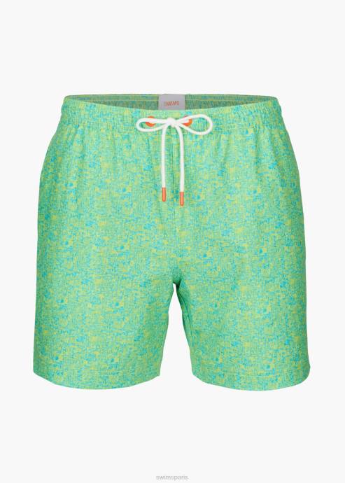 vêtements 64RP297 imprimé céruléen short de bain onda 6" SWIMS