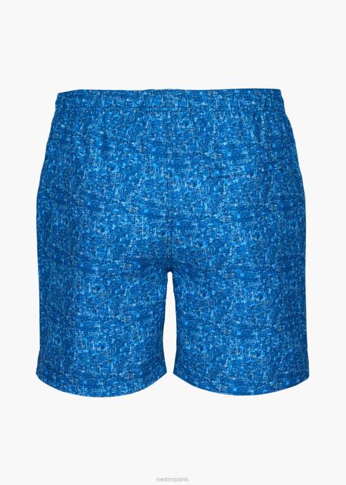 vêtements 64RP307 enseigne bleue imprimée short de bain sol 6