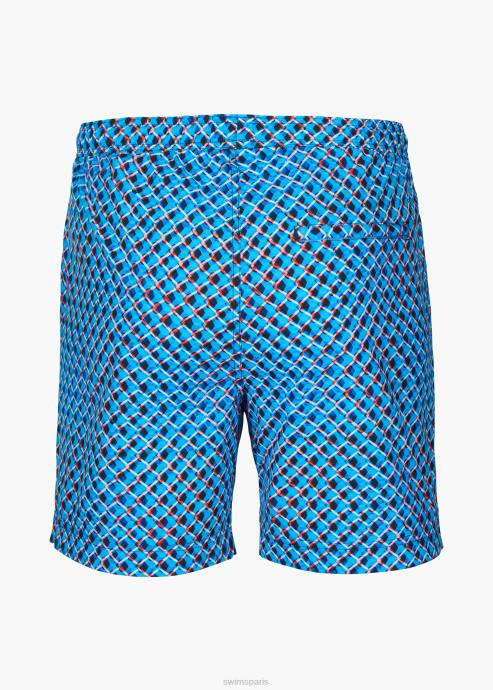 vêtements 64RP308 voile filet bleu short de bain onda 6