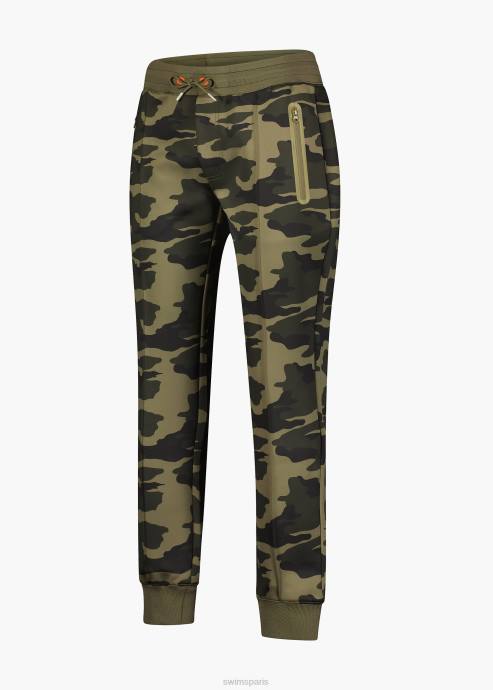 vêtements 64RP265 camouflage vert pantalon de survêtement à motif camouflage SWIMS