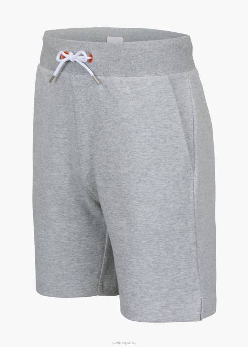 vêtements 64RP268 gris chiné short biarritz en maille SWIMS