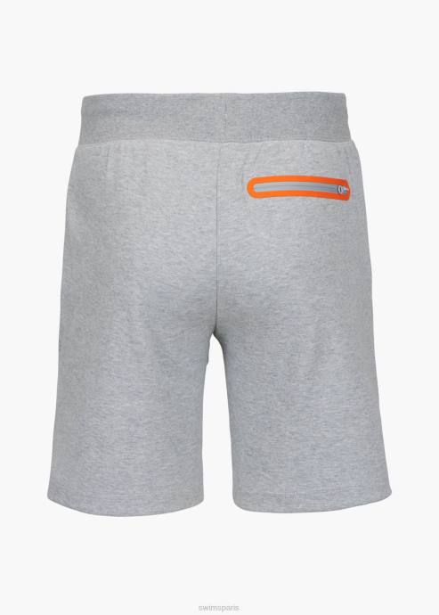 vêtements 64RP268 gris chiné short biarritz en maille SWIMS