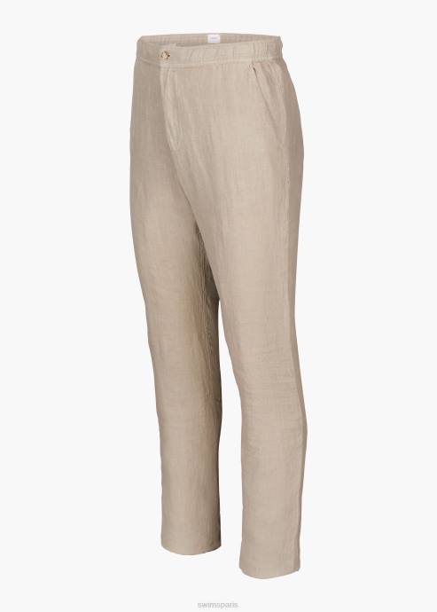 vêtements 64RP273 dune de sable pantalon slim en lin amalfi SWIMS