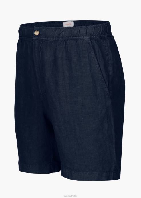 vêtements 64RP276 marine short en lin amalfi SWIMS