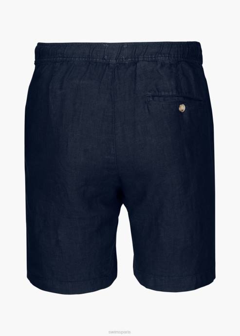 vêtements 64RP276 marine short en lin amalfi SWIMS