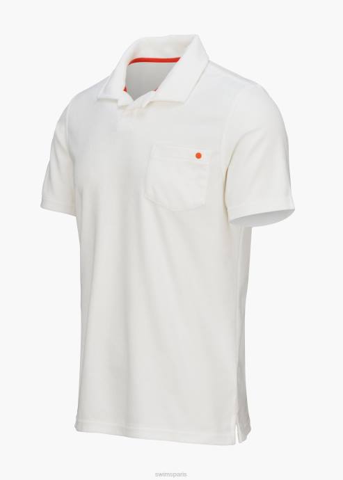 vêtements 64RP219 blanc polo en éponge fontalina SWIMS