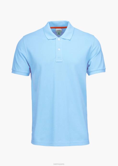vêtements 64RP224 pulvérisation bleue polo sunmore SWIMS