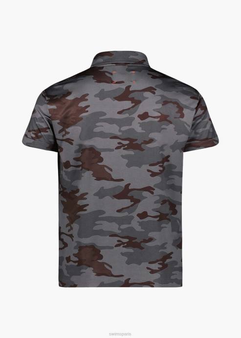 vêtements 64RP234 camouflage gris polo à manches courtes SWIMS