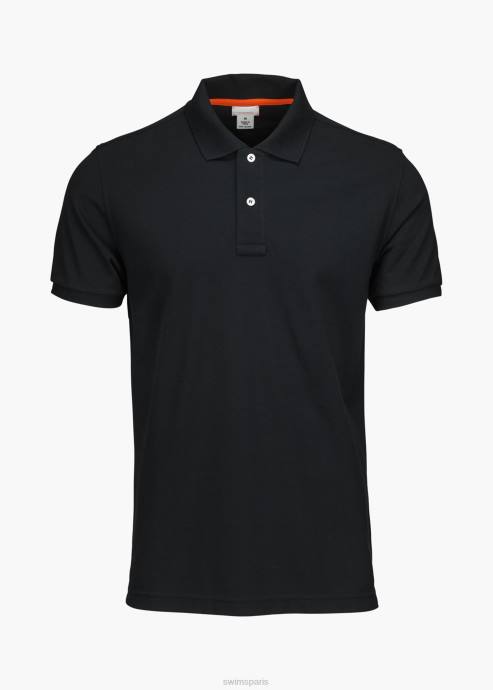 vêtements 64RP261 noir polo sunmore SWIMS