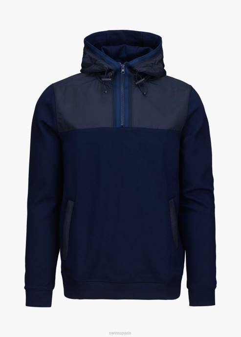 vêtements 64RP183 marine sweat à capuche Davos SWIMS