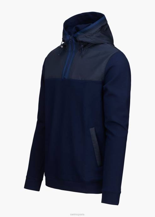 vêtements 64RP183 marine sweat à capuche Davos SWIMS