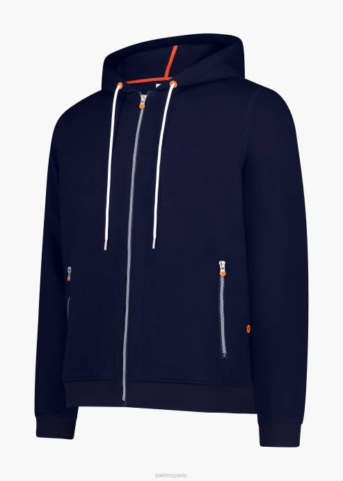 vêtements 64RP216 marine alesund sweat à capuche entièrement zippé SWIMS