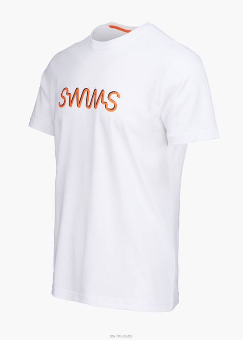 vêtements 64RP217 blanc t-shirt graphique ravello SWIMS