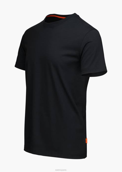 vêtements 64RP228 noir aksla t-shirt SWIMS