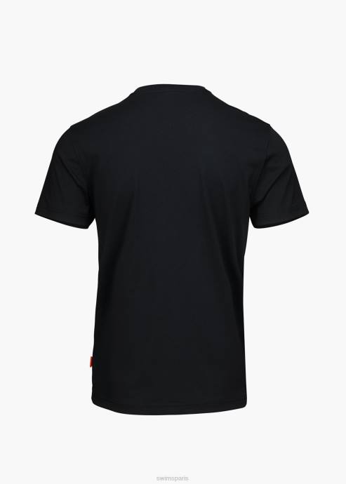 vêtements 64RP228 noir aksla t-shirt SWIMS