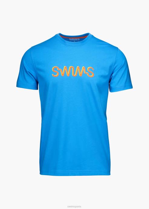vêtements 64RP246 voile bleue t-shirt graphique ravello SWIMS