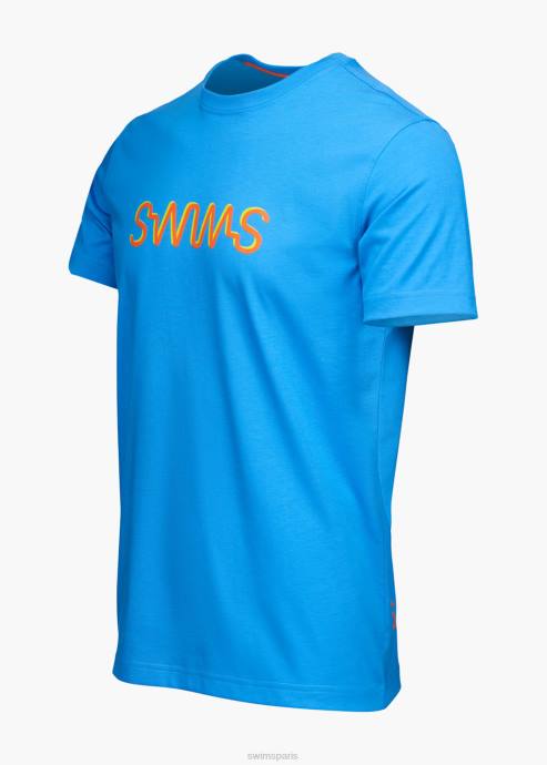 vêtements 64RP246 voile bleue t-shirt graphique ravello SWIMS