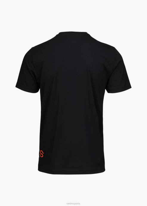vêtements 64RP257 noir t-shirt graphique ravello SWIMS