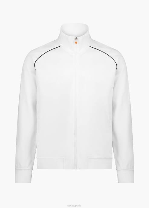 vêtements 64RP154 blanc veste de survêtement entièrement zippée ballstad SWIMS